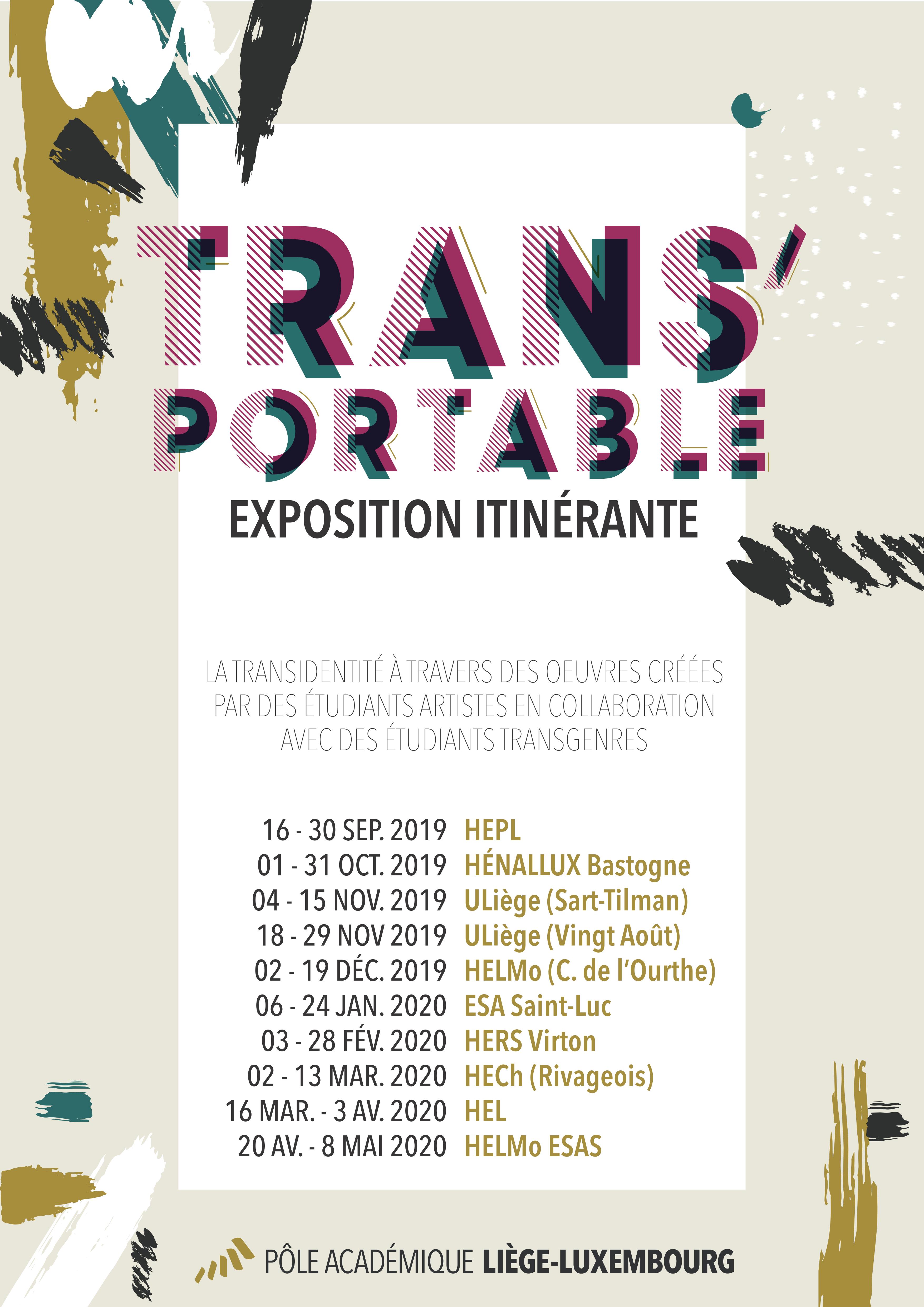 Affiche de l'exposition itinérante Trans'portable